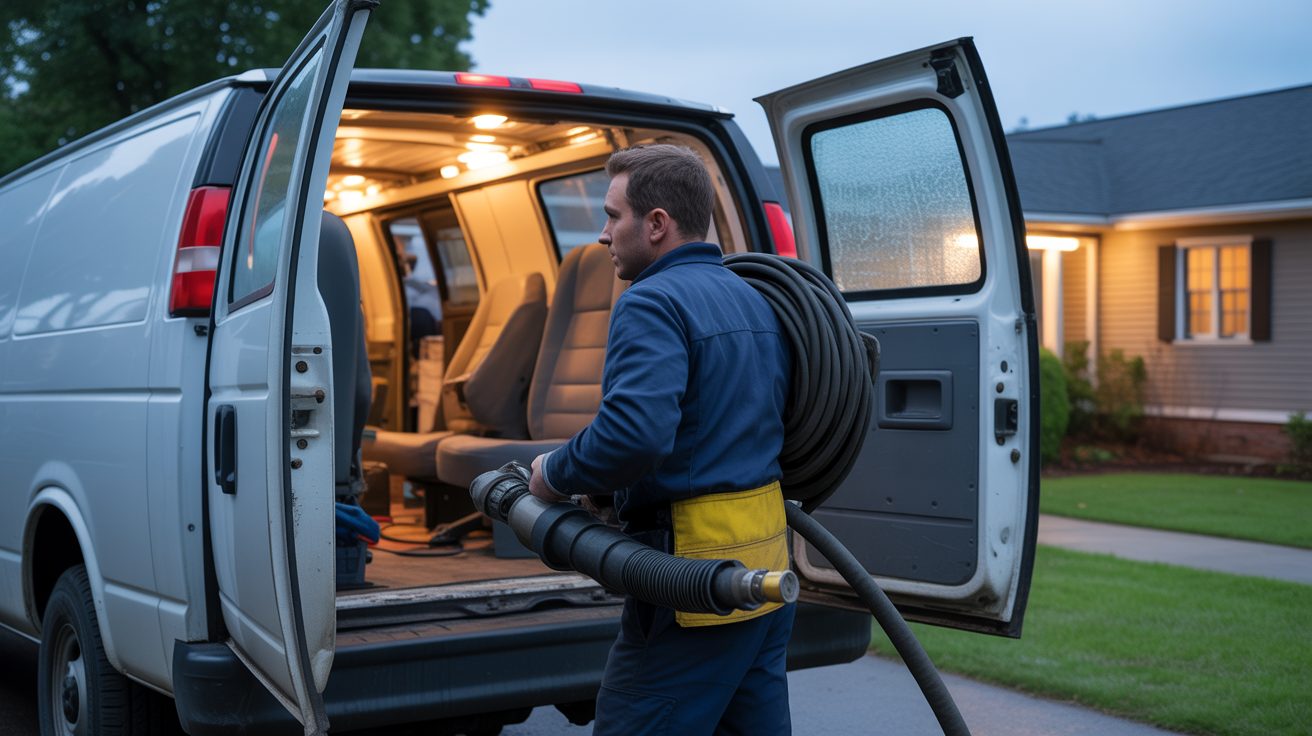 Emergency crew unloading equipment outside a Albuquerque home
